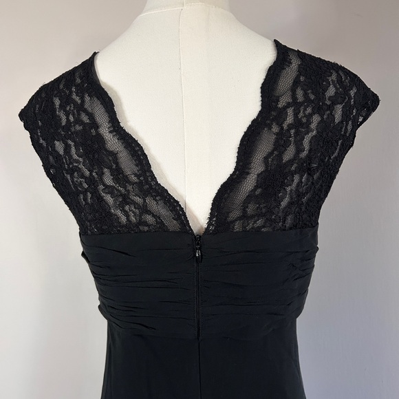 Y2K DONNA RICCO Babydoll Lace Silk Chiffon Dress Whimsigoth Fairy Grunge Size 10 - Picture 11 of 15